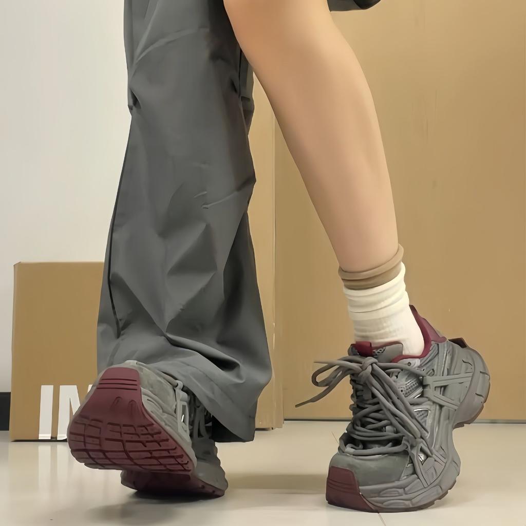Casual Lace Up High On Platform Dad Shoes for Women New In Spring Autumn Sneakers Sale Korean Fashion 2025 Cheap Woman Footwear
