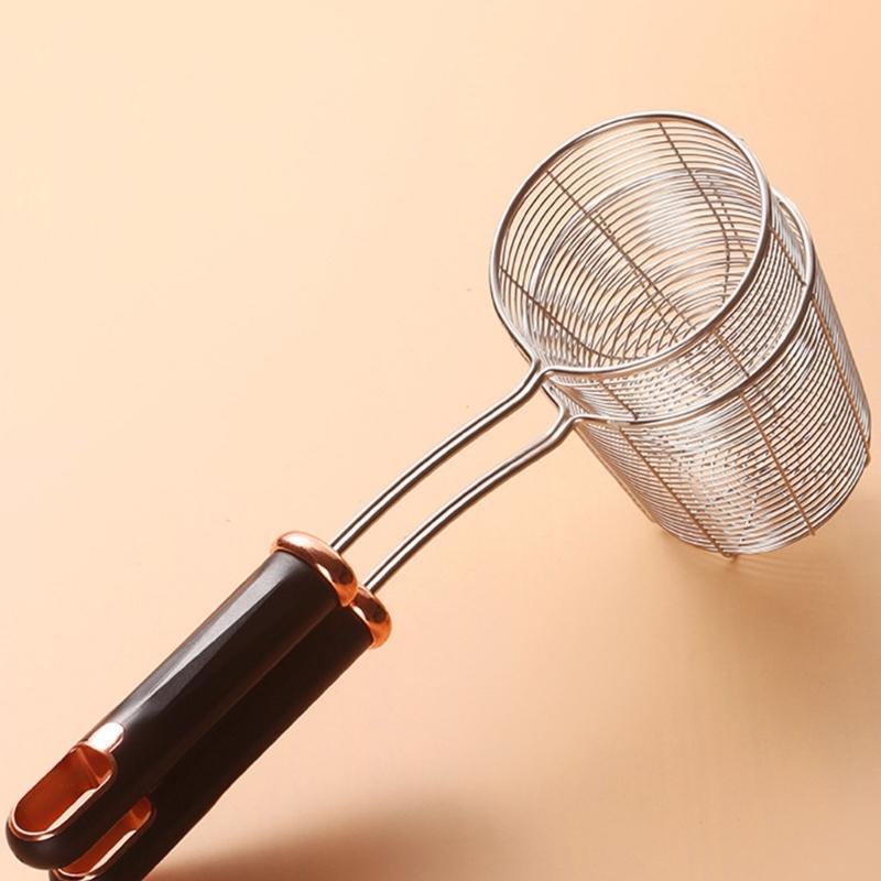 Rustfritt Stål Dypere Dørslag Skumskje Ergonomisk Håndtak Dørslag Skje Husholdnings Kjøkken Matlagingsutstyr