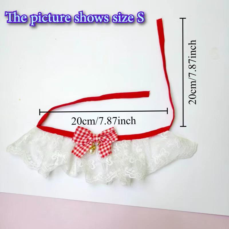 Pet Plush Doll Scarf: Cute Lace Bow Tie Collar for Cats & Dogs