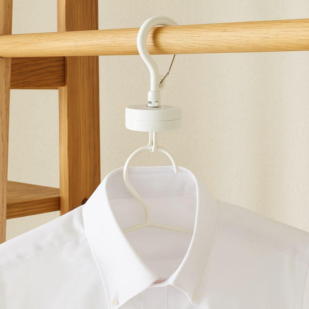 Practical Windproof Rotating Drying Rack Automatic Save Space Clothes Drying Rack Plastic Stability Storage Hook Bathroom
