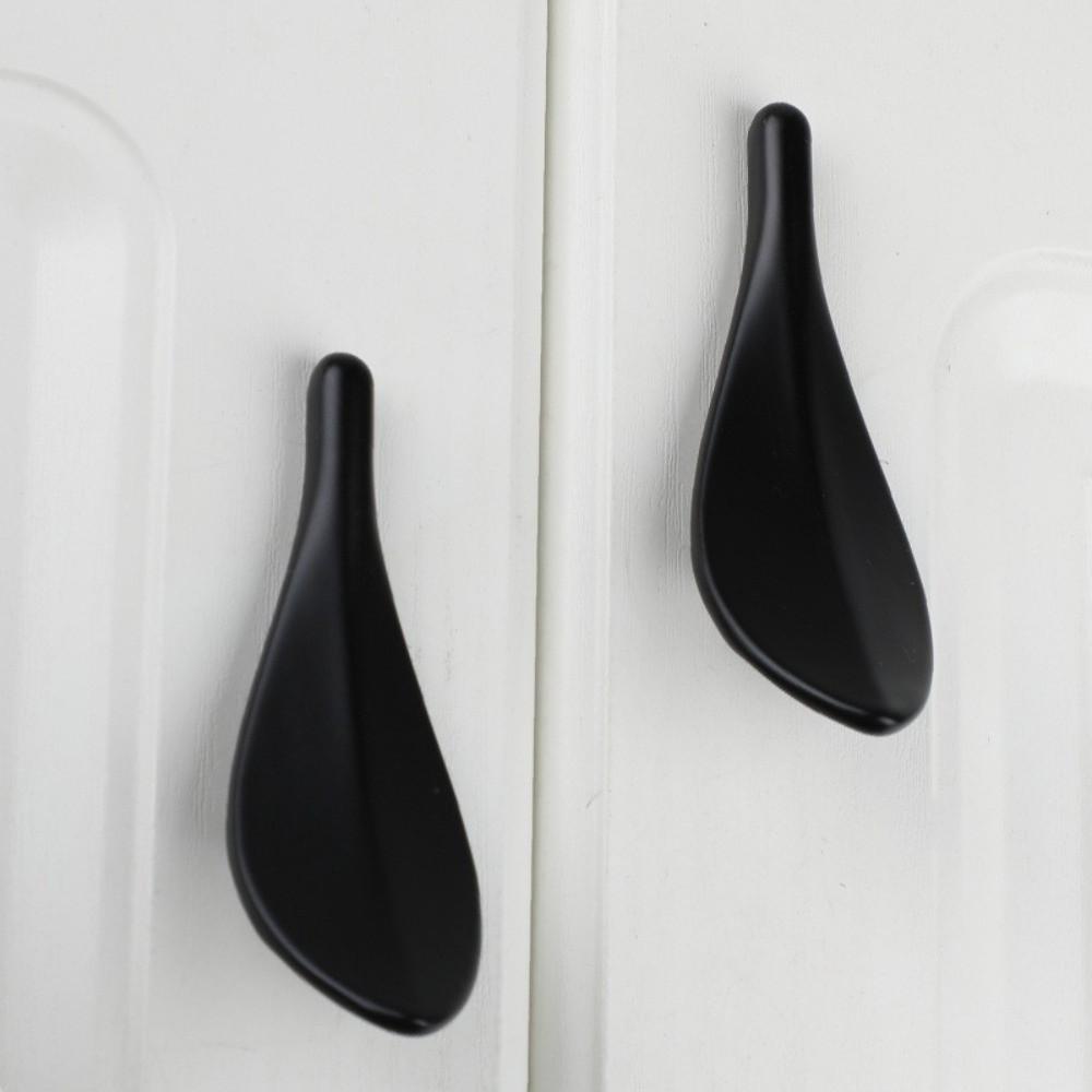 Golden Leaf Design Drawer Pull Handle Loquat Leaf Shape Wardrobe Knob Handle Cabinet Door