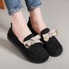 Fashion Slip-on Woman Flats with Bow Round Toe Office Loafers Shoes for Women Quick Delivery Chic Point Korean Style Stylish Summer 2025