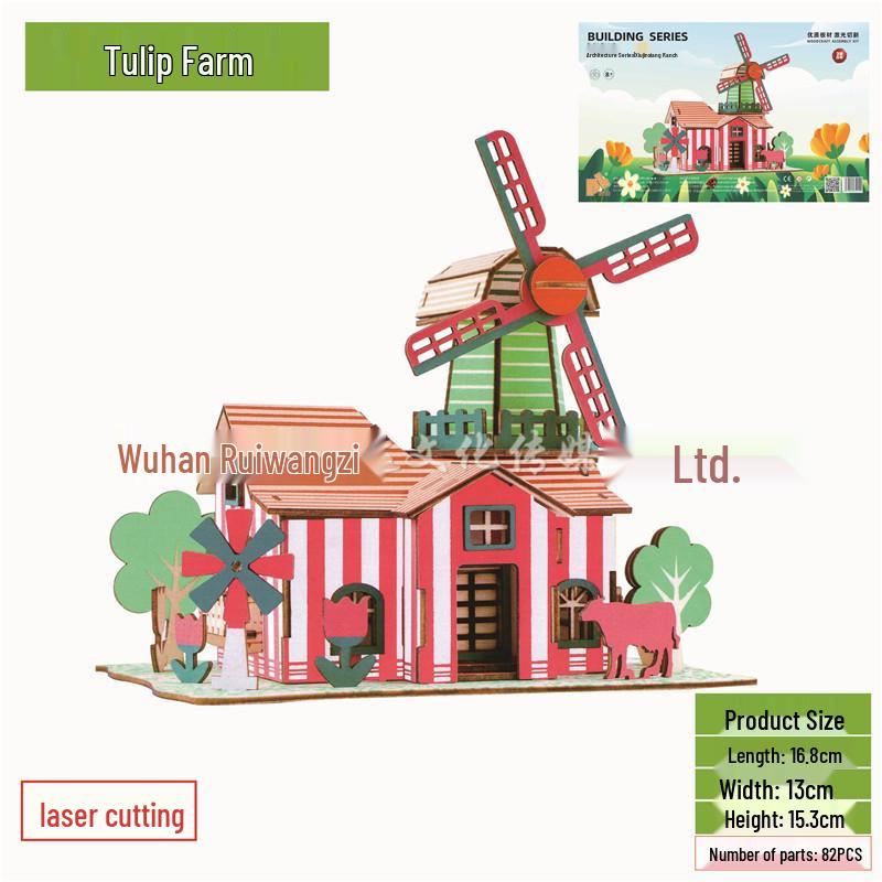 3D DIY Wooden Jigsaw Puzzle Model - Laser Cut Building Set