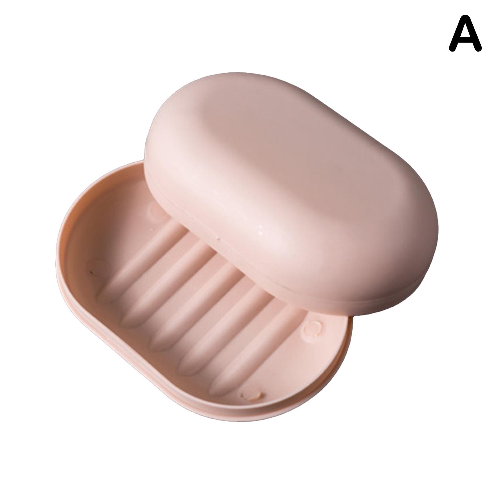 

Коробка для мыла для мытья посуды, контейнер для дорожного уплотнения, чехол для мыла ярких цветов D5K3 розовый