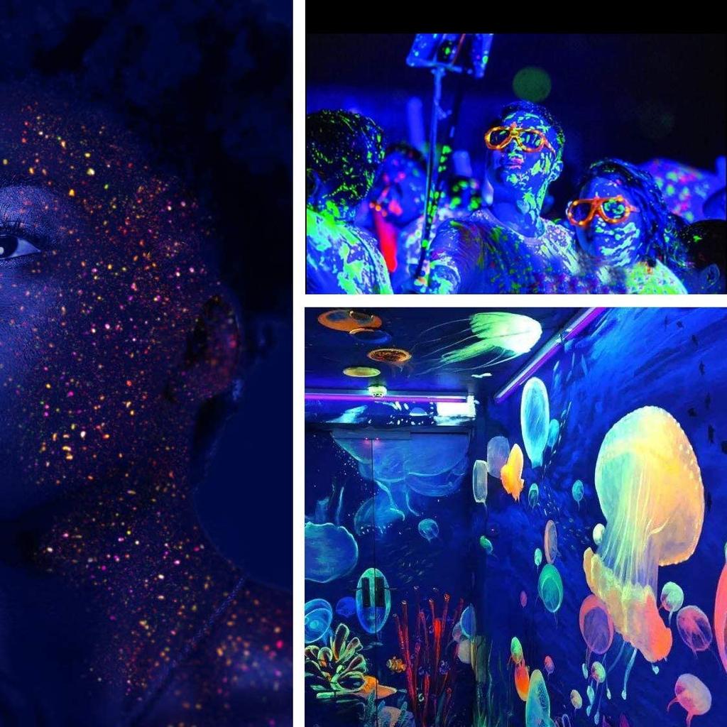 SEISSO Glow-in-the-Dark Powder, 12 Colors, Mica Powder, Glow-in-the-Dark Powder, Pearlescent Colors, Epoxy Resin Glow-in-the-Dark Powder, Slime,