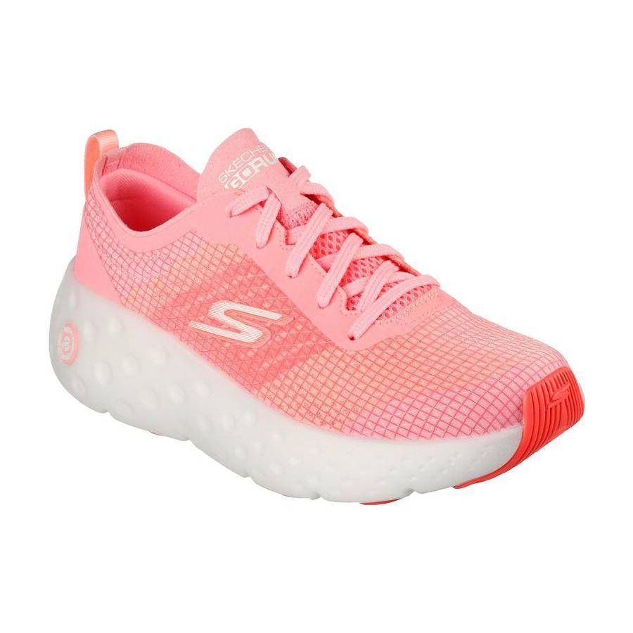 Skechers Max Cushioning Hyper Craze Bounce - Rebound Sports Comfort Fabric Low Top Casual Running Shoes Women Sneaker Pink White 129271-PKCL