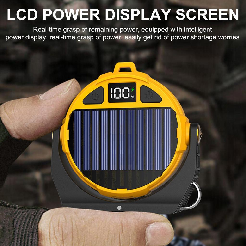 Rechargeable Work Light RGB Magnet Work Light Waterproof Bright Solar LED Lamp Multi-mode For Workshop Camping Job Site Fishing