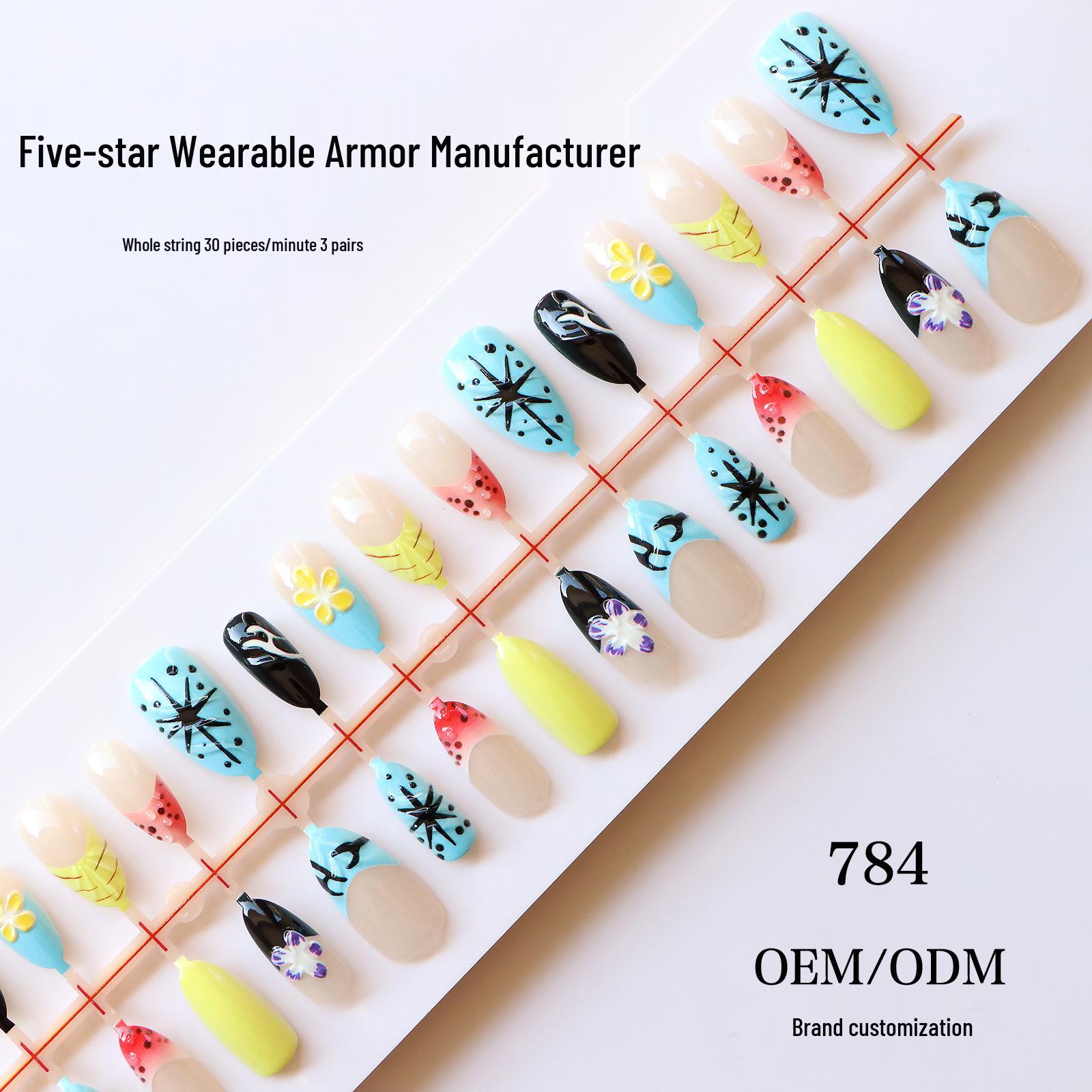 3D Almond-Shaped Translucent Cat Eye Nails with Sweet Cool Embossed Flowers - High-End Summer Nail Art Tips.