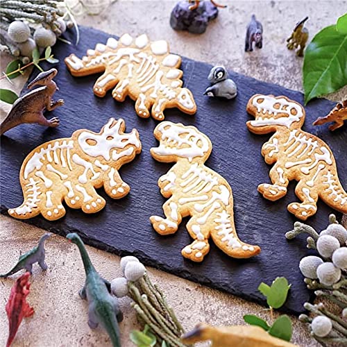 Large 3-Piece Dinosaur Cookie Cutter Set for Baking and Confectionery