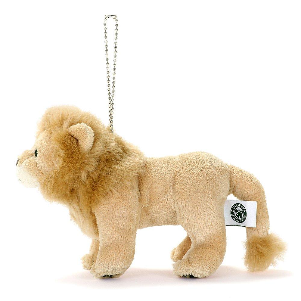 COLORATA Löwe Plüsch Maskottchen (Realistisches Wildtier mit Kette) Niedlicher Tier Schlüsselanhänger Puppe Geschenk (Zweimal getestet)  Weihnachtsgeschenk