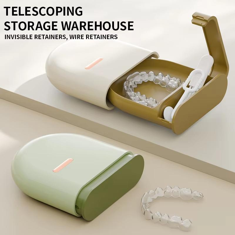 Portable Breathable Retainer Case With Tool Drawer Orthodontic Aligner Box Mouthguard Container For Travel Daily Use