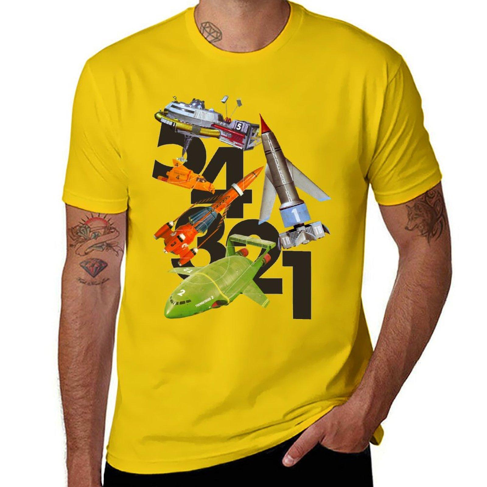

5! 4! 3! 2! 1! THUNDERBIRDS Classic The Thunderbirds POP ART T-Shirt blanks oversized t shirt men 2XL