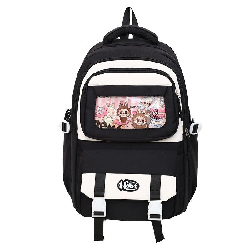 School bag, high value, fresh, cute and transparent, early high school students, light commuting, fashionable and versatile