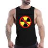 Sommer Erwachsene Männer Fitness Outdoor Rundhals Weste Nuclear Contamination Grafik 2D Druck Mehrfarbig Atmungsaktives Ärmelloses Shirt