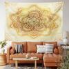 Boho Estetik Duvar Halısı Mandala Duvar Halısı Pembe Çiçekli Madalyon Duvar Halıları Yatak Odası Oturma Odası Yurt için Duvar Askısı Sanat Dekorasyonu