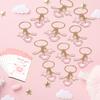 20Pcs Baby Month Celebration Souvenirs Party Decorations for Infant Welcoming Event Foot Pendant Keychains with Bags