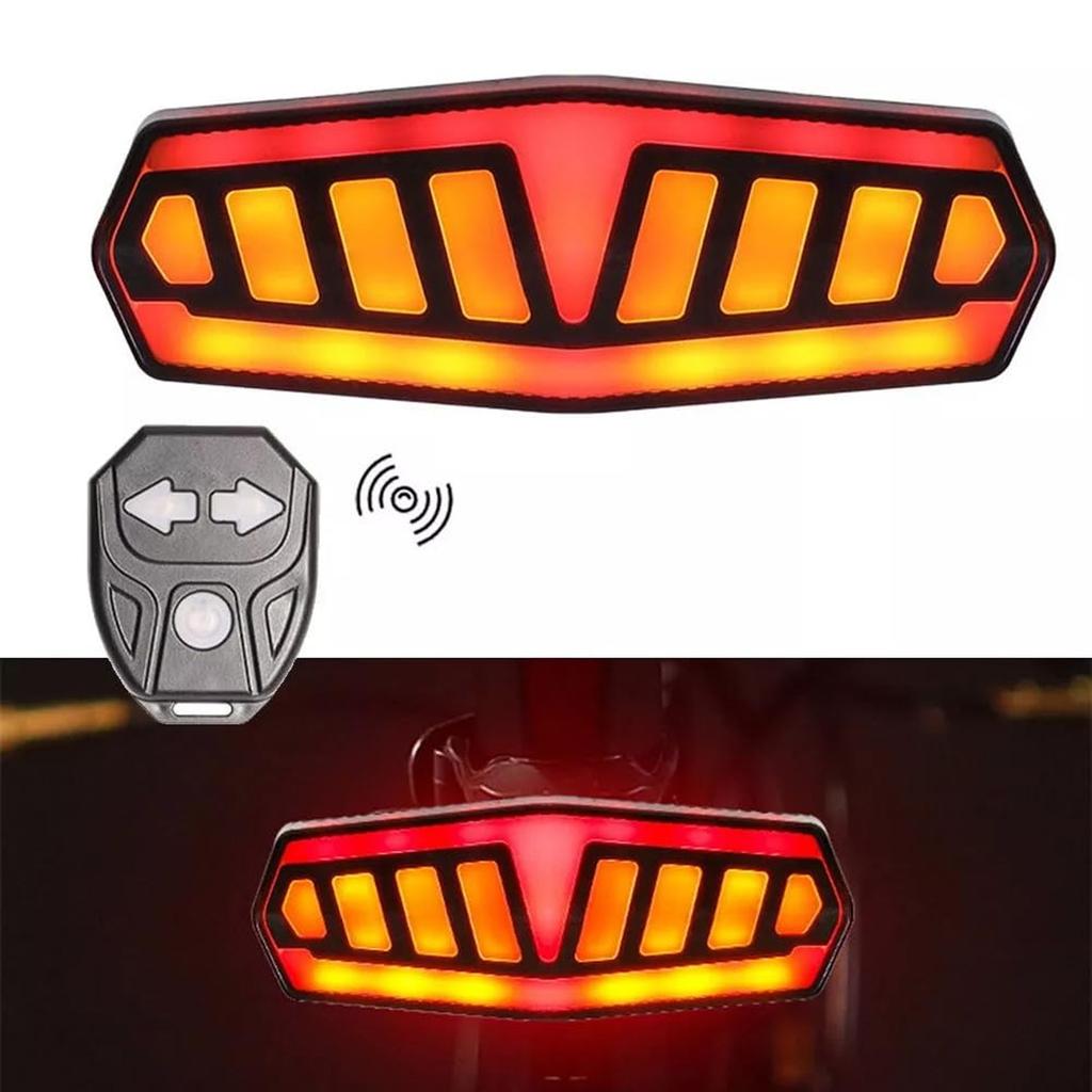   Turn Signals High Brightness Bike Tail Light Remote Control Rechargeable Rear Bike Light Cycling   Taillight