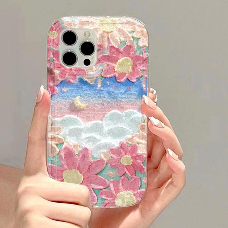 Daisy Flower Clear Phone Cases For iPhone 14 Pro Case iPhone 13 14 16 15 11 12 Pro Max X XR XS 6 7 8 Plus SE 2 Fundas Soft Cover