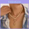 Stylish Summer Coconut Shell Beaded Necklace With Seashells And Soft Clay Charm Designs