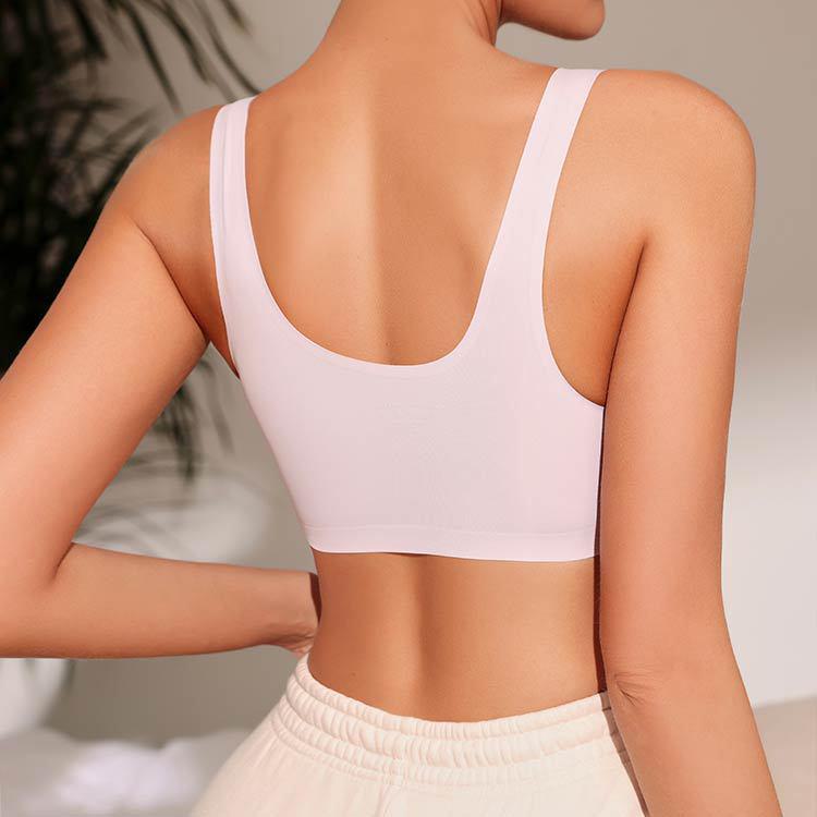 Large U-Shaped Seamless Ice Silk Women's Bra Vest - Wear As Outerwear with Beautiful Back Design