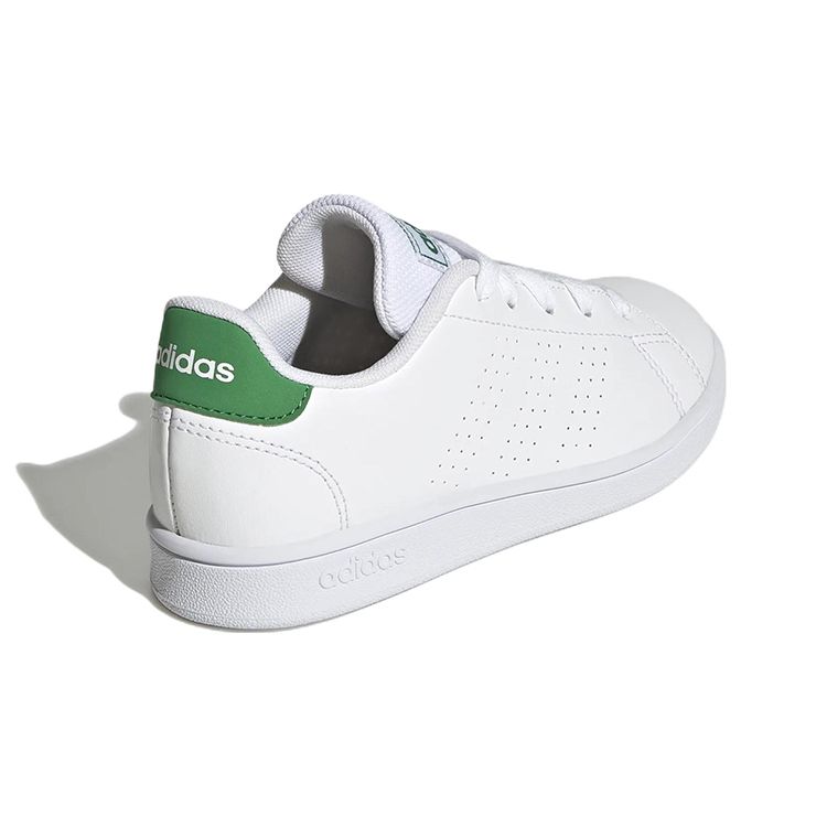 Adidas Neo Advantage Comfortable Versatile Durable Low-Top Kids Skate Shoes Kids Sneakers White Green GY6995