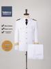 Men's White Pilot Captain Uniform Set with Epaulettes - Includes Security and Flight Attendant Uniform