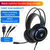 RGB Light Gaming Headset Surround Stereo Sound Earphone Soft Earmuffs Powerful Ergonomic Design Comfortable to Wear
