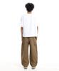 CREAM SODA LAB Diagonal Cut Field Parachute Cargo Pants Beige