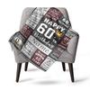 Happy 60Th Birthday Home Customize Your Name Blankets Soft Lightweight Multiseasonal Use For Picnics Couches Offices Beds Living Rooms Perfect Gift