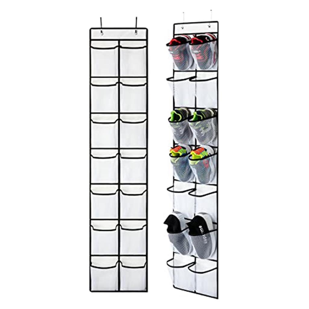 2pcs -Tier over Door Shoe Organizer, Large Deep Pockets,Ideal for Sneakers and Boots Organizing Bags