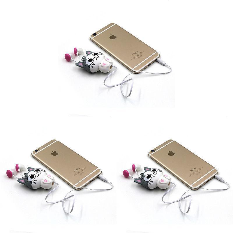 Cute Chi Sweet Home Cat Inear Wired Headphones With Cable For Ios Devices