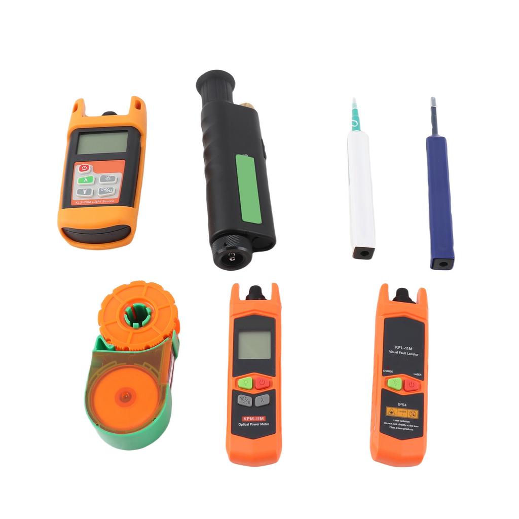 Optic Fiber Test Kit Power Meter White LED Light Source Cleaning Pen Set for Testing