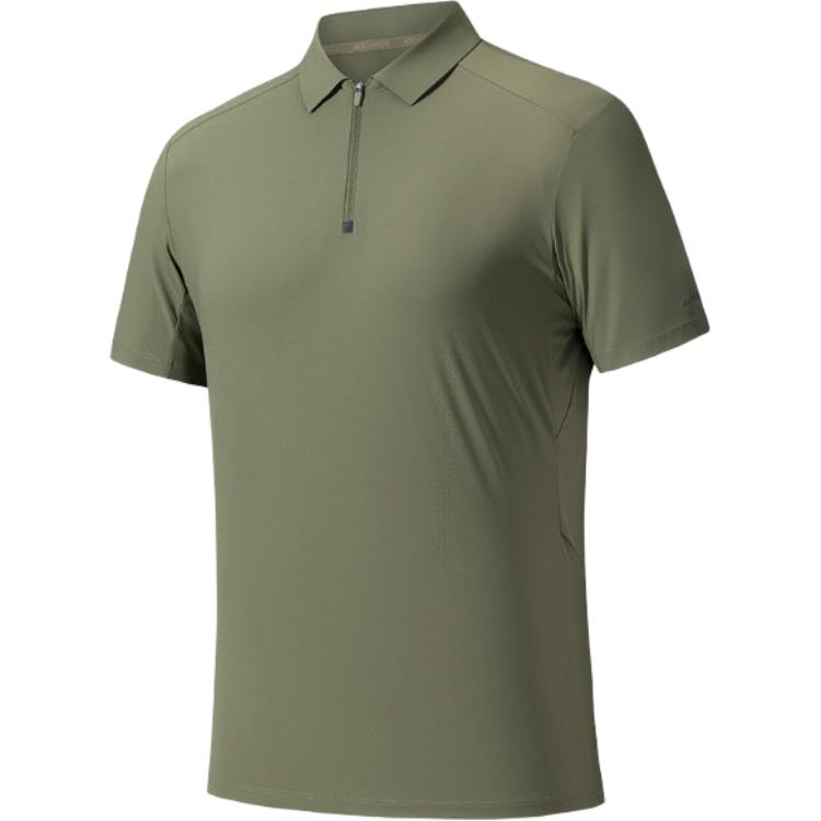 

Anta Comfortable Casual Simple Solid Color Short Sleeve Polo Shirt Men tops Monkey-Green 152520150-2 S