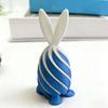Spiral Kon 3D-printad Påskhare Färgglada Prydnader Påskkorgsfyllare Roterande Kanin Ägg Avstressning