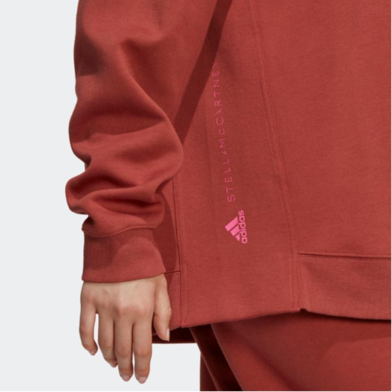 adidas X Stella McCartney Sportswear Solid Color Crewneck Sweatshirt Women Sweatshirt Brown IC5978