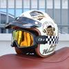 Orz-S68 Retro Motorcycle Helmet DOT Electric Male and Female Half Helmet Scooter Customized 3/4 Helmet for All Seasons