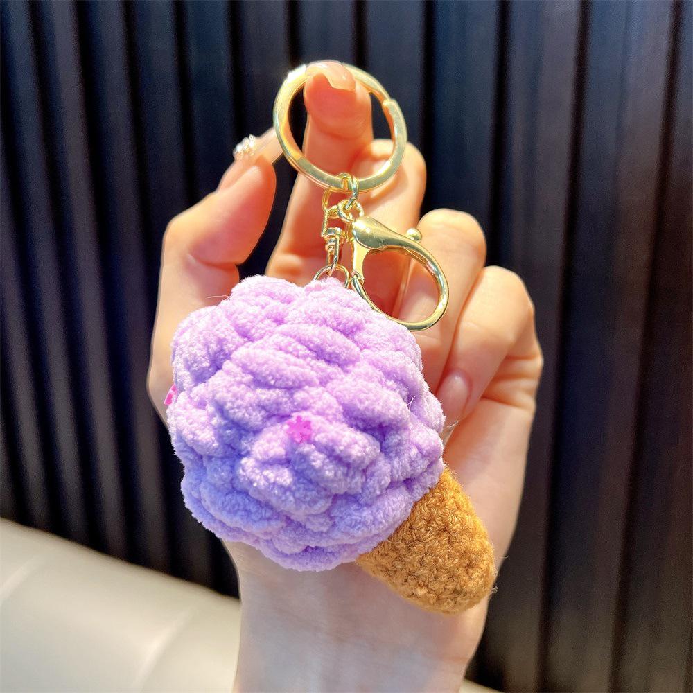 Hand-Woven Plush Persimmon Good Luck Keychain Pendant