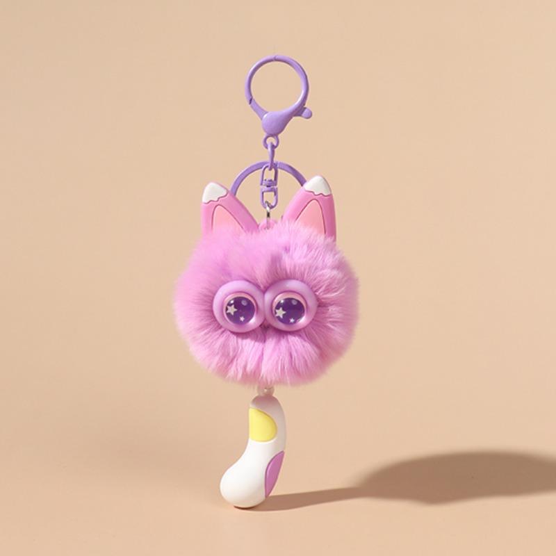 

Милий брелок-підвіска у вигляді кошеняти з хутра кролика рекс, серце дівчинки, плюшева мультяшна лялька, аксесуари для сумки, подарунок