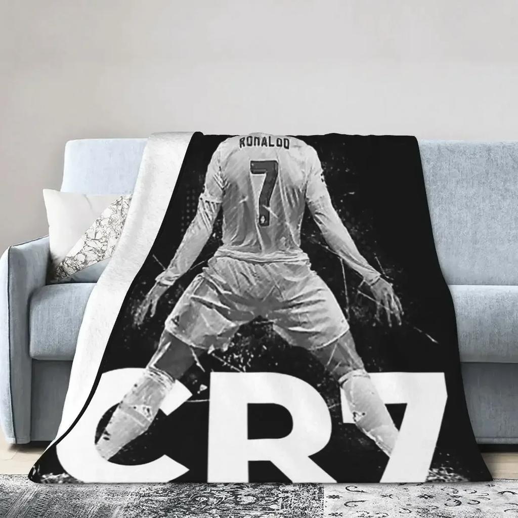CR7 Cristiano Ronaldo Blankets Soft Warm Flannel Throw Blanket Bedding for Bed Living Room Picnic Travel Home Sofa