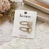 2/3pcs Golden Bright Leather Series Sweet Girl Children's Hairpin New Cute All-match Explosive Baby Broken Hair Bangs Side Clip