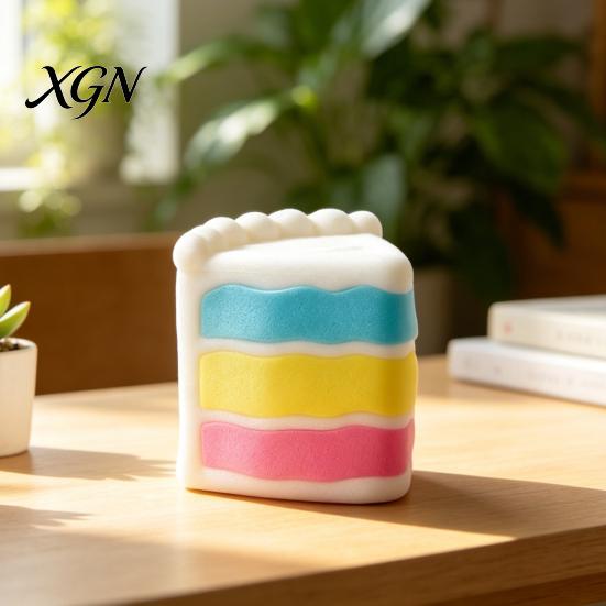 Slow Rebound Stress Ball Rainbow Cake Relief Toy Rising Dessert Squeeze Giant Home Office Workers Hand Relaxation Sensory Party Favors