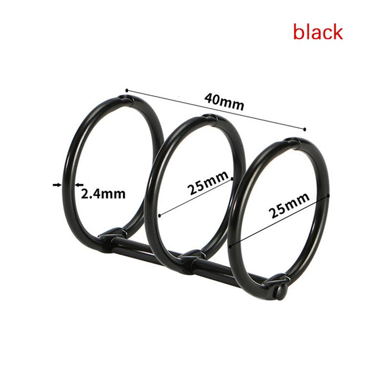 2Pcs Metal 3 Rings Binder Notebook Hinged Rings Album Spiral Binder Rings Loose Leaf Circle Binding Clip Scrapbook Accessories