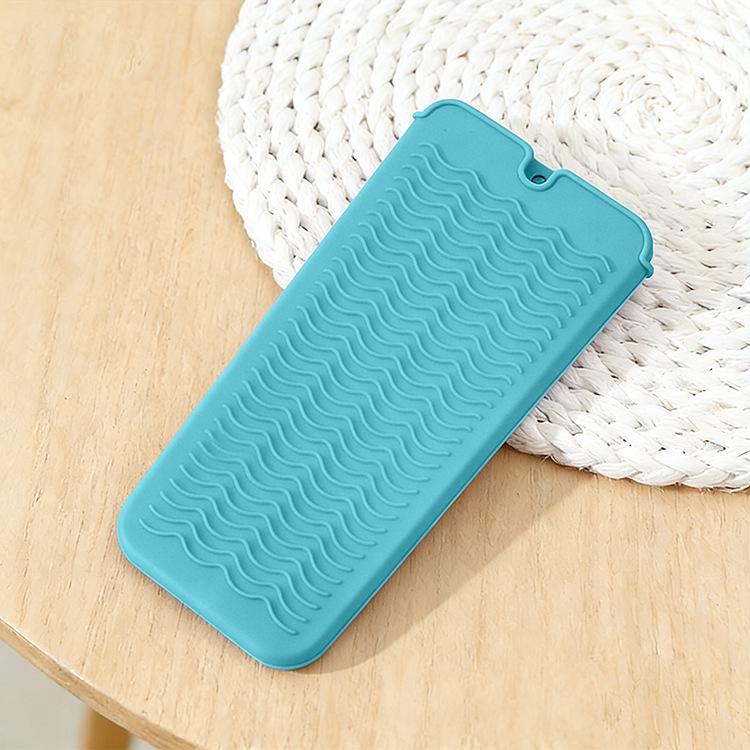 Silikon Hitzebeständige Lockenstababdeckung und Verbrühschutzmatte - Tragbare Hängende Reiseaufbewahrungstasche