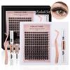 Single Cluster C Curved Multi-Hair False Eyelash Set 8-16Mmdiy Segmented Grafting Thick Eyelashes