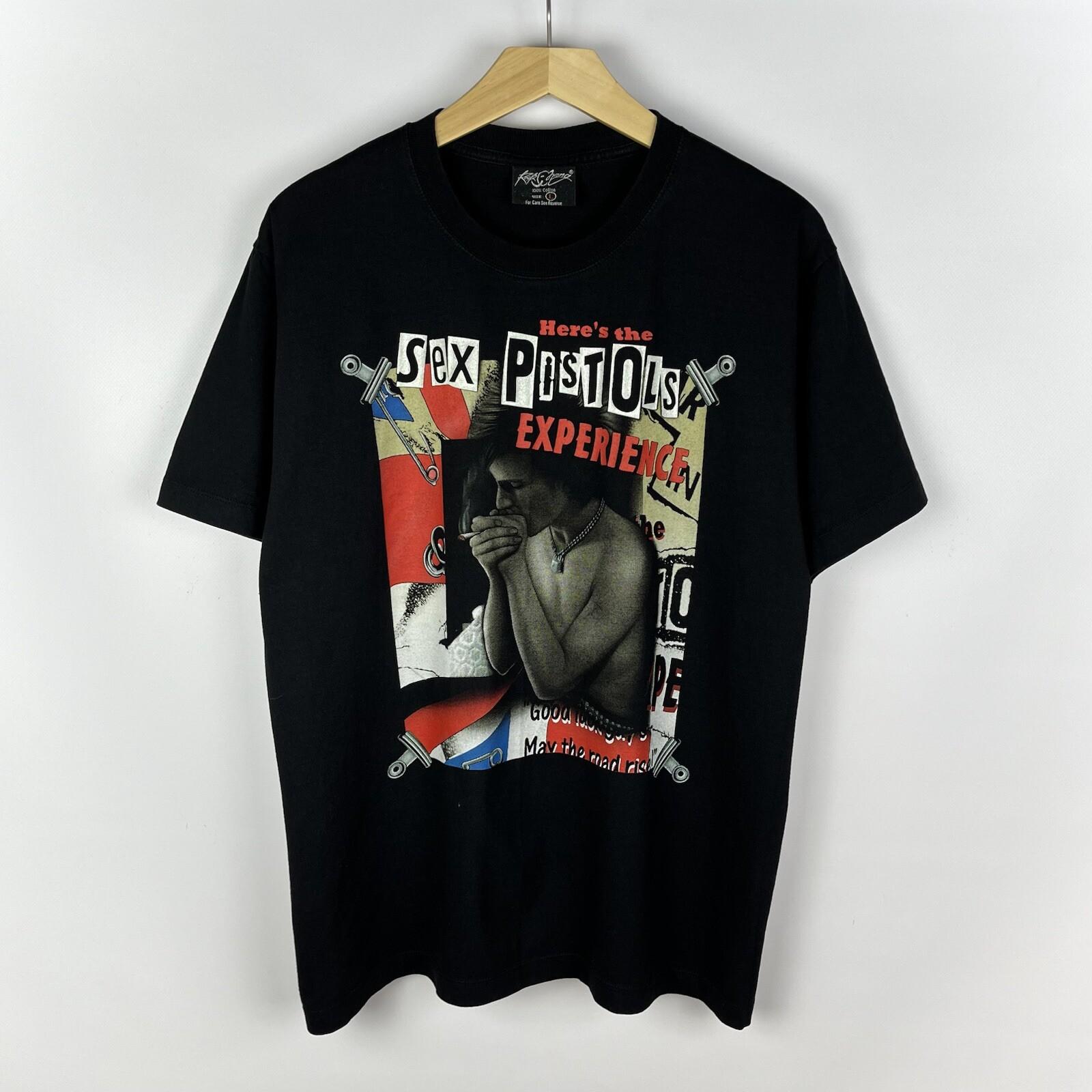 Vintage Sex Pistols Sid Vicious Punk Rock Band T Shirt Black Size Large 00s Rare Unisex T-Shirt L