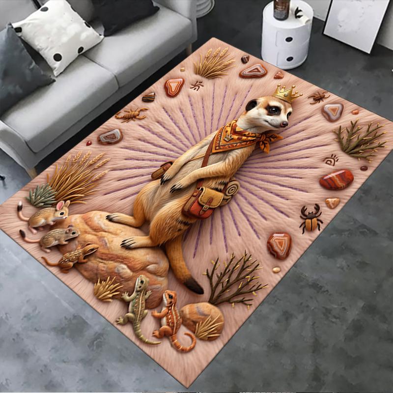 

2025 New Cute animals Carpet Rug for Living Room Bedroom Home Sofa Decoration,Kids play Non-slip Floor Mat 40x60cm( 15x23in )