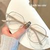 Blue Light Blocking Gold Wire Round Glasses for Myopia - Thin, Makeup-Free Design for Girls