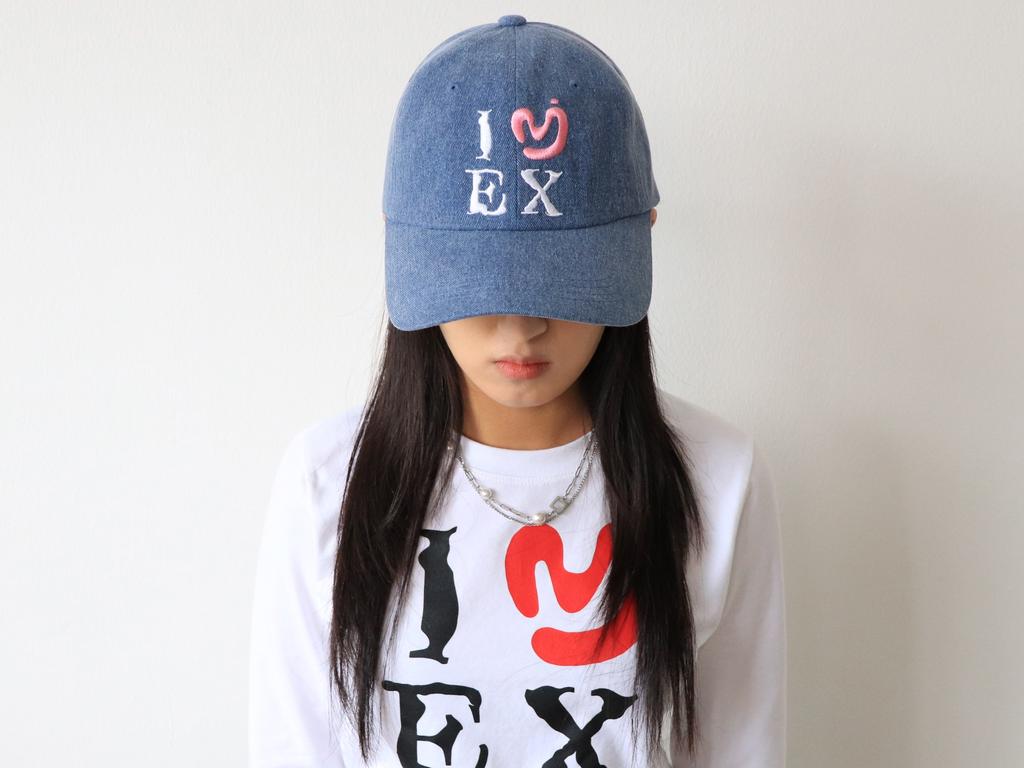 MIYHOO I Love Ex Ball Cap (Washing Denim)