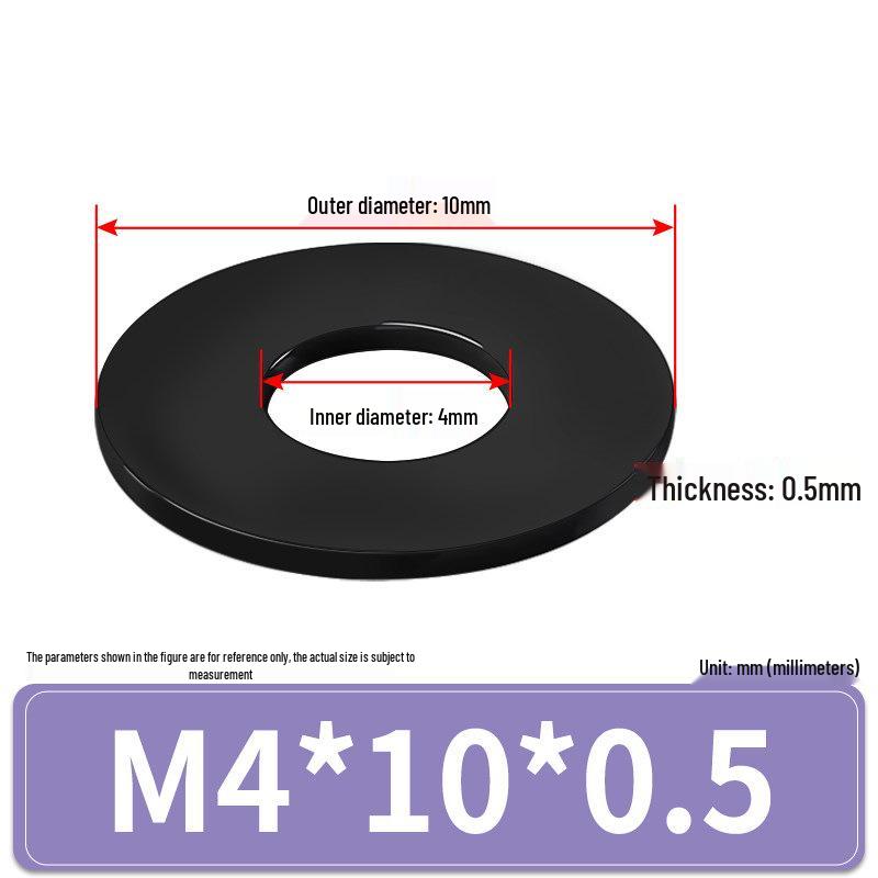 Rondella Piana Isolante in Gomma Nylon Plastica Ultra-Sottile, M3-M24