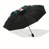 1pc Unicorn Floral Automatic Open/Close Umbrella Sturdy Iron Frame, Compact Travel Umbrella - Perfect Gift for Women, Men, Birthdays 29028